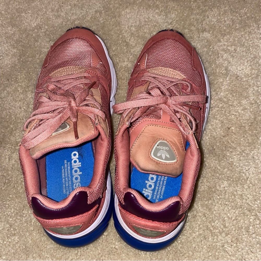 Adidas Womens Falcon D96700 Pink Casual Shoes Sneakers Size 8.5 - Picture 5 of 7